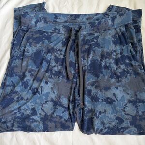 SAXX Snooze Lounge Pants XL Blue Tie Dye Modal Stretch Pajama Sleep Pants Men’s